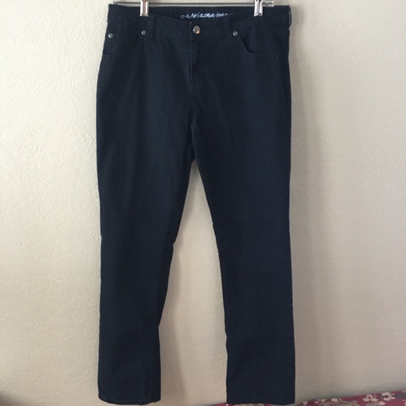 Arizona Jean Company Denim - 🎁2/$12. ARIZONA JEAN CO 16 1/2 COTTON BLEND 5 POCKET ZIPPER FRONT BLACK JEANS
